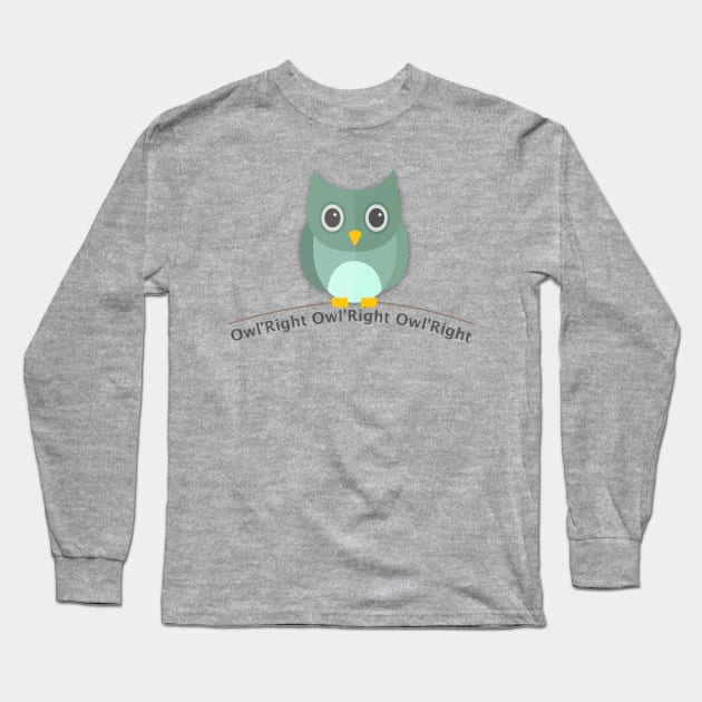 Owl Pun T-Shirt Long Sleeve T-Shirt by happinessinatee